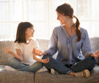 Mindful,Young,Mom,Teaching,Yoga,Happy,Cute,Funny,Child,Daughter