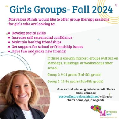 Girls Social Skills Group for Fall 2024