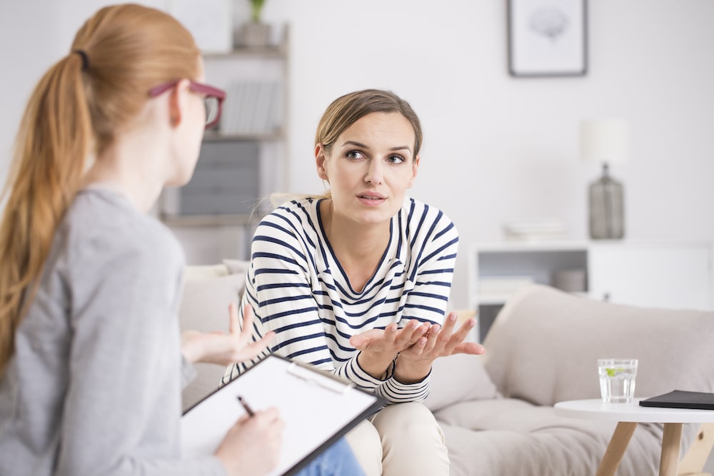 experience therapist listening to client and talking